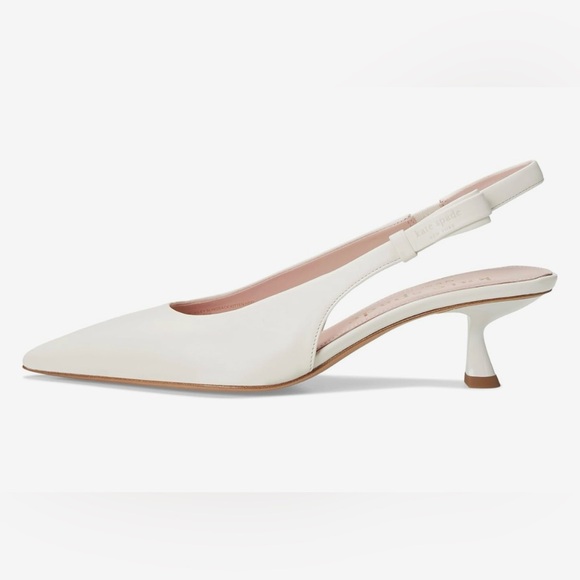 Kate Spade New York Riley Cream Slingback Heels - Picture 3 of 11